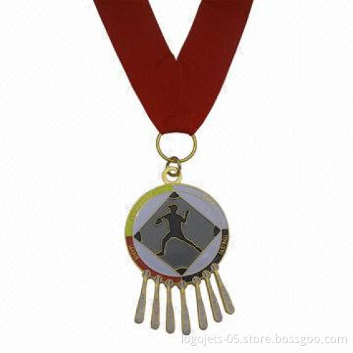 Award Medal with Soft Enamel Colors Filled, OEM Orders are Accepted